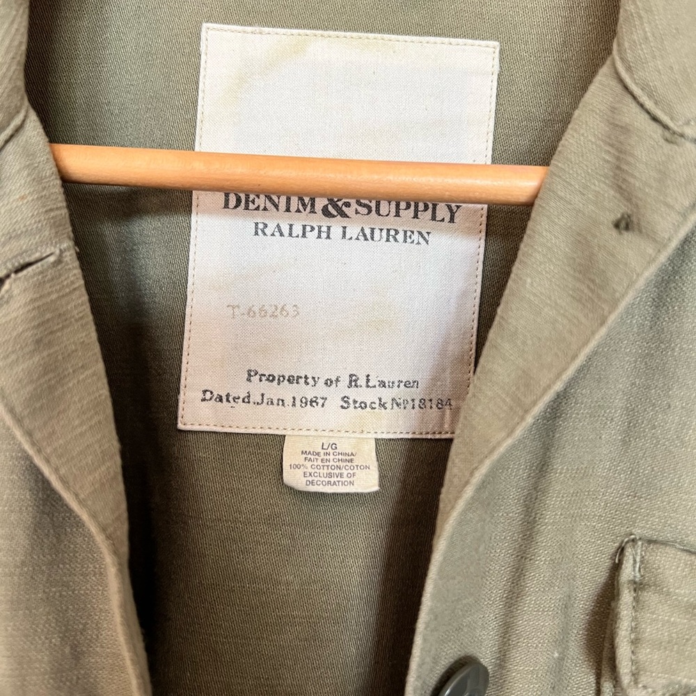 Denim and supply Ralph lauren Vintage army’s jacket size L
